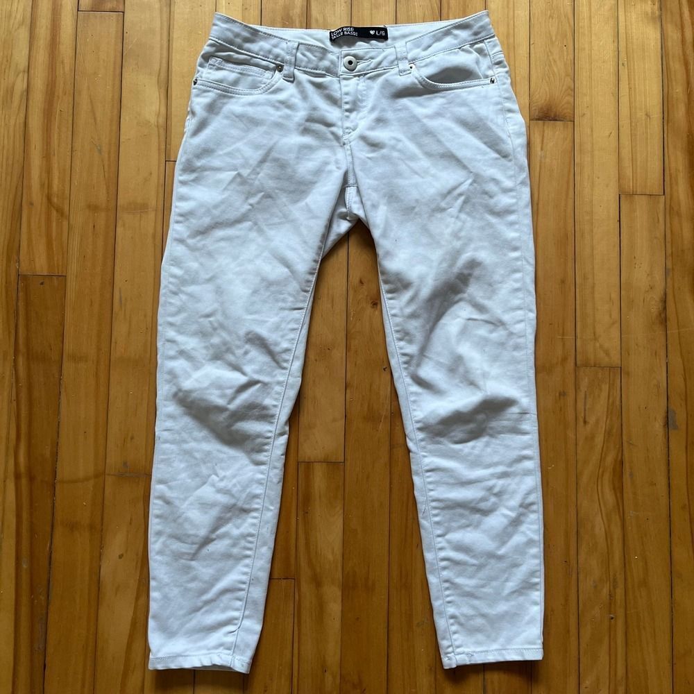 Womens Low Rise Skinny Jeans White Youth Large